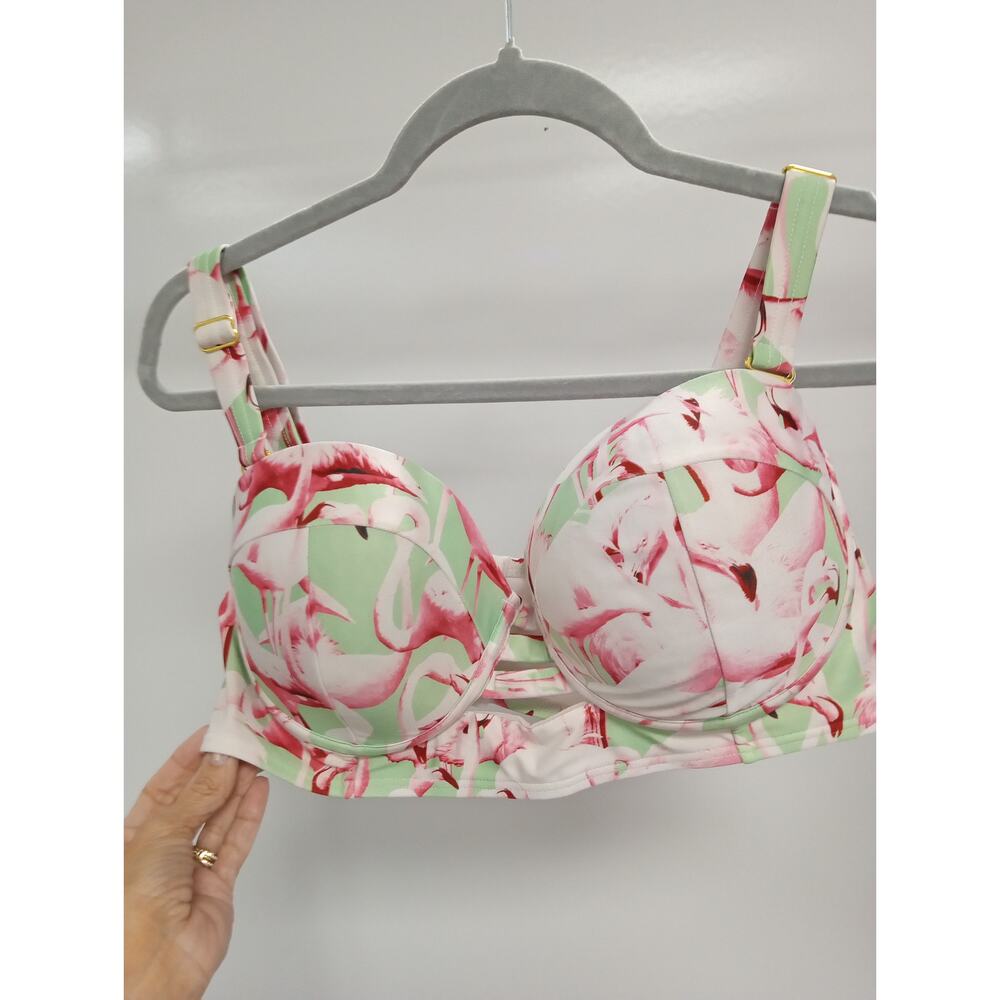 2 pc Swimsuit Bra type top with 4 hooks DD Cup Sz 20  0343